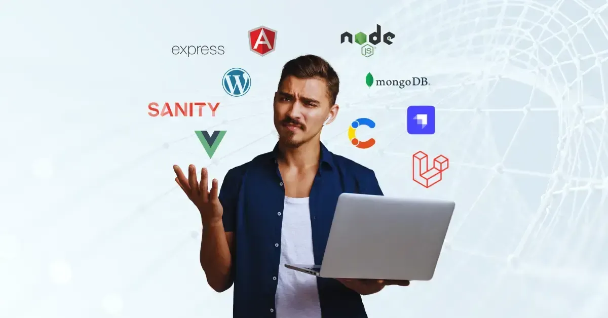 Developer confused about choosing the right tech stack – web development consulting by Adept Digitals