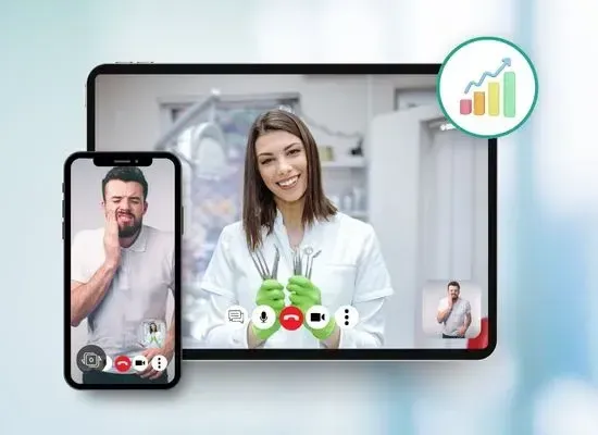 Dental teleconsultation via video call boosting patient growth