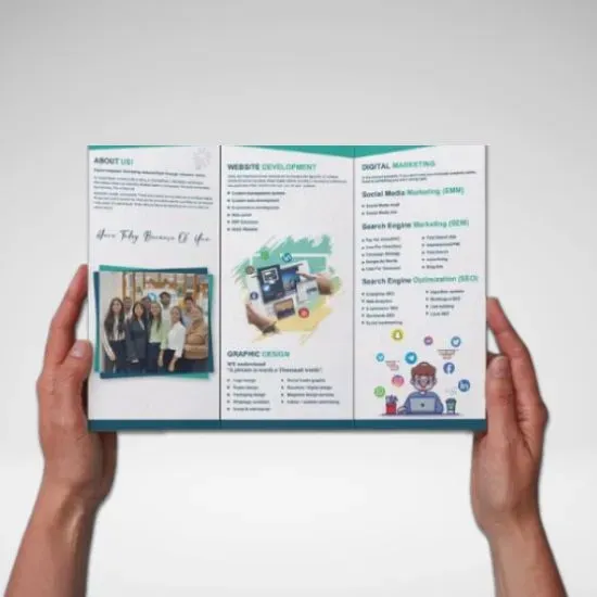 Adept Digitals tri-fold company brochure design