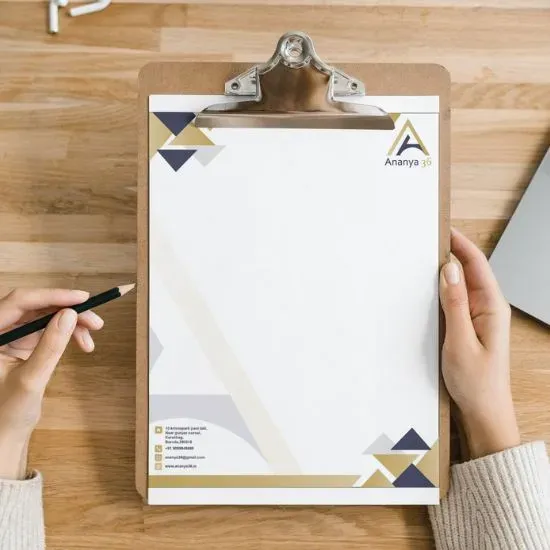 Ananya36 corporate letterhead design by Adept Digitals