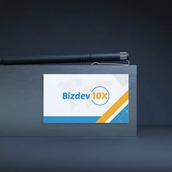 Bizdev10X business card design by Adept Digitals