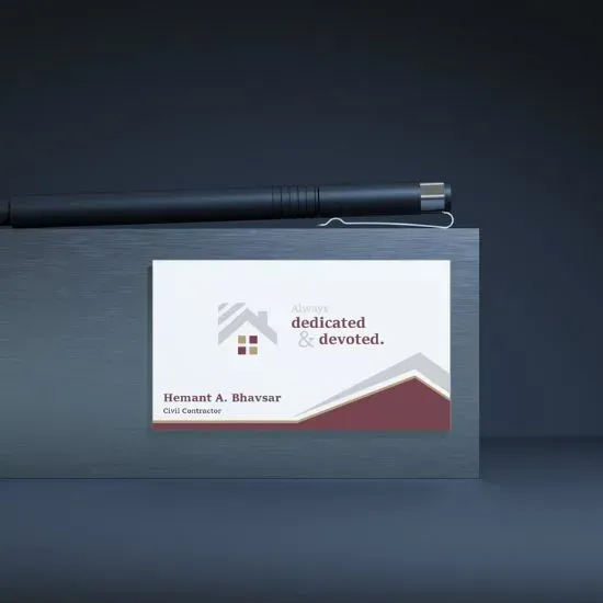 Civil contractor business card design by Adept Digitals